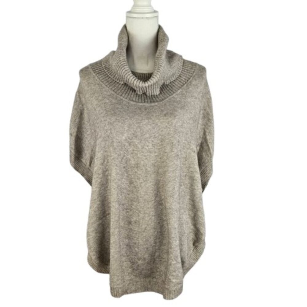 Sisters Women’s Cowl Neck Poncho Sweater Cape Size Small